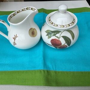 Hookers Fruit Queens Collection Milk Jug Creamer and Sugar Canister